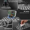 (2026 New Upgrade) 2-Pack Car Anti-Slip Mats,Multifunction Car Anti-Slip Mat with Improved 360Rotating Phone Holder,Anti-Slip Mat for Car Dashboard,Car Dashboard Organizer for Phones,Sunglasses,Keys