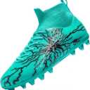Kids Soccer Cleats Boys Girls Training Football Cleats Youth High-top Soccer Shoes for Little/Big Professional Athletic Outdoor Football Shoes, Size 5 1/2