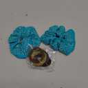 Glitter Teal Rhinestone Scrunchies for Cheer Competition Sparkly Cheerleading Scrunchie Hair Accessories Elastic Band for Cheerleaders Girls (Teal) (2 PCS)