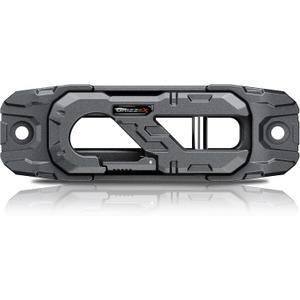 Heavy Duty Winch Fairlead with Hook, 33,000 lbs Breaking Strength, Aluminum Hawse Fairlead & 40Cr Alloy Steel, 1” Bolt Pattern for Truck Jeep SUV ATV UTV Off-Road Recovery (Frosted Gray)