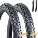 Hycline 2 Pack Bike Tire,24/26x2.125 Inch Folding Replacement Tire for Beach Cruiser Bicycle