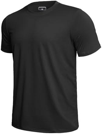 GEMYSE Men's Running Short Sleeve Shirt Sun Protection Quick Dry Moisture Wicking T-Shirts UPF 50+ for Workout S