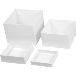 4Pcs Buffet Riser Dessert Table Display Set Stackable with Hollow bottoms Display Riser for Candy Jewelry Brunch Wedding