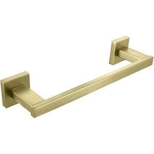Gold Hand Towel Bar for Bathroom Wall Mounted 12-Inche Brushed Gold Towel Ring Stainless Steel Square Towel Rod for Bathroom Kitchen Hand Towel Holder Towel Hanger, A9010BG-L3 (12 Inche, Brushed Gold)