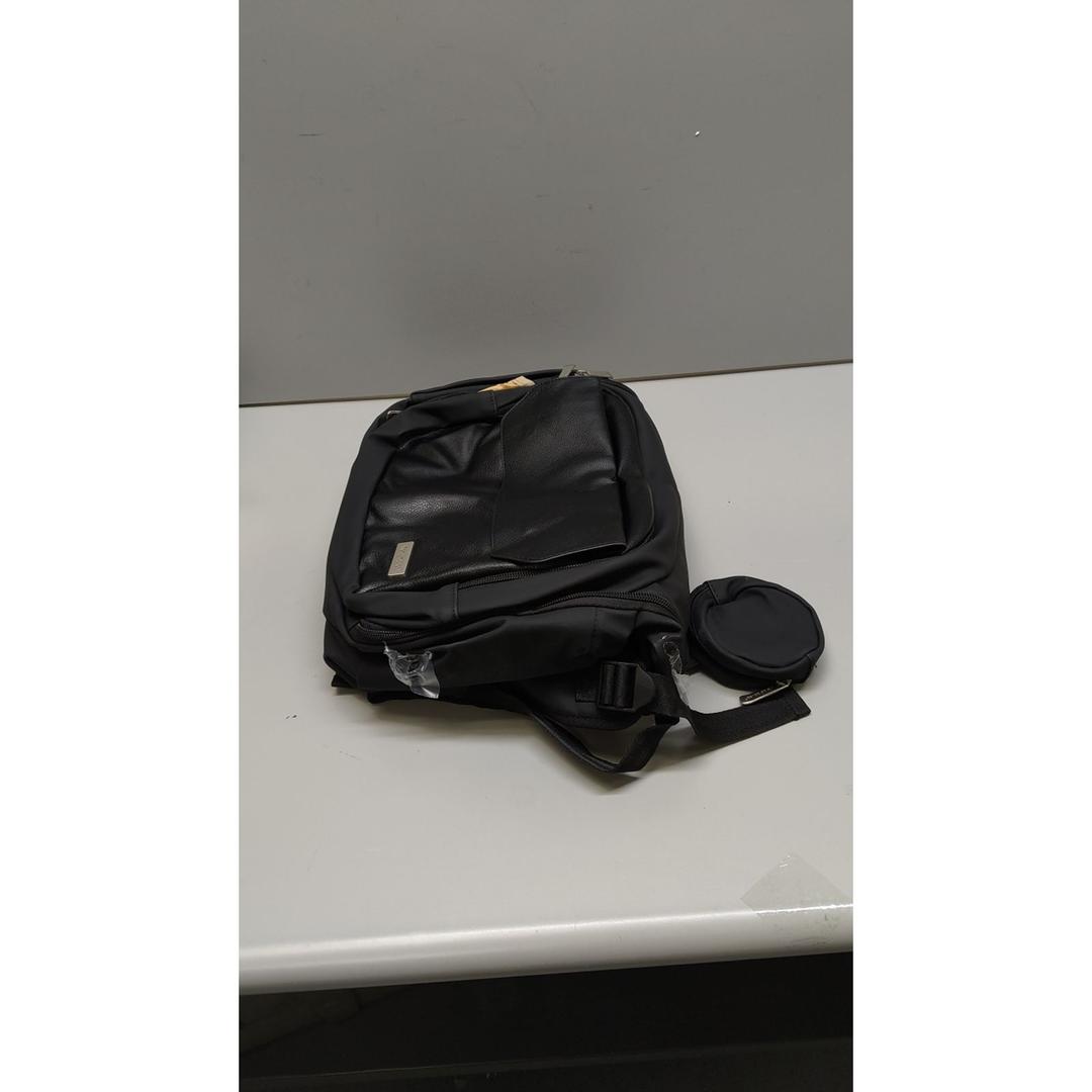 Diaper Bag Backpack  Multifunctional Travel Diaper Back Packs,Maternity Baby Changing Bags, Compact 18L Capacity, PU Leather, Waterproof, Unisex, Stylish Nappy Bag, Diaper Changing Pad (Trendy Black)