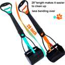 ienjoyed 2-Piece Pooper Scooper for Large Medium & Small Dogs Heavy Duty,Long Handled Dog Poop Scooper for Grass,Durable Dog Poop Pick Up Tool