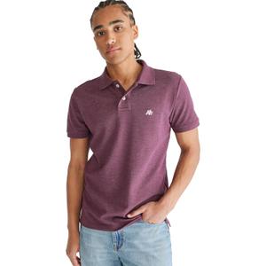 Aeropostale Men's Aero Uniform Polo Short Sleeve (Medium, Dark Burgundy)