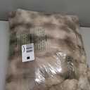 COOVA Faux Fur Throw Blanket for Couch, Cozy Soft and Fuzzy Plush Rabbit Fur Bubble Blanket for Sofa Bedroom Living Room, 50x60 Inches Tie Dye Brown