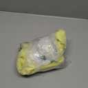 OMKAGI 2 Piece Workout Sets for Women Halter Sports Bra Tank Gym Biker Shorts Outfits (Large, Baby Yellow)