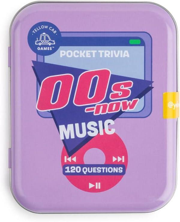 Music Trivial Pursuit Game - 00's Fun & Challenging Card Game Set 60 Cards with 120 Questions - Easy to Play Pocket Trivia Games for Adults Teenagers