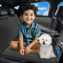 Nagobi Waterproof Back Seat Car Seat Cover for Dog, Back Seat Extender for Dogs, PU Leather Dog Car Seat Cover For Back Seat, Bottom 600D Heavy Duty, Hair-Resistant, Anti-Scratch, Black