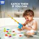 TOY Life 2-Player Magnetic Fishing Game for Kids 3-5 - Toddler Fishing Pole Set with Fish Toys - Bath & Pool Toys - Water Table Accessories - Educational Fishing Toy Rod for Boys Girls