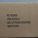 Outdoor Cat House Weatherproof, Outside Cat House for Outdoor Feral Cats, Insulated Cat Shelter with Cozy Mat and Elevated Bases