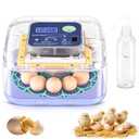 Incubators for Hatching Eggs, Smart Egg Incubator with Humidity & Temp Control and Auto Turner, 360 View Incubadora De Huevos De Gallina for Chicken, Duck, Quail Eggs, Ideal for Farm, School and Lab