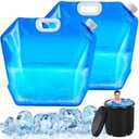 Palksky 2 PCS Ice Bath Bags, Cold Plunge Tub Accessories, Ice Baths at Home, Applicable to Cold Water Plunge Tub for Athletes, Portable Ice Barrel Cold Therapy (10L）