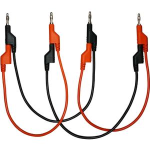Test Lead [12"] Banana Plug Male Stackable to Banana Plug (2-sets)