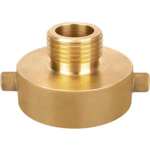 Brass Fire Hydrant Adapter, 1-1/2" NST (NH) Female x 3/4" GHT Male With Pin Lug, Hose Fitting Connector for Hydrants, Hoses, Pipes