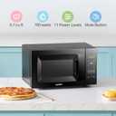 COMFEE' Countertop Microwave Oven, 0.7 Cu.Ft, 700W, Black, ECO Mode