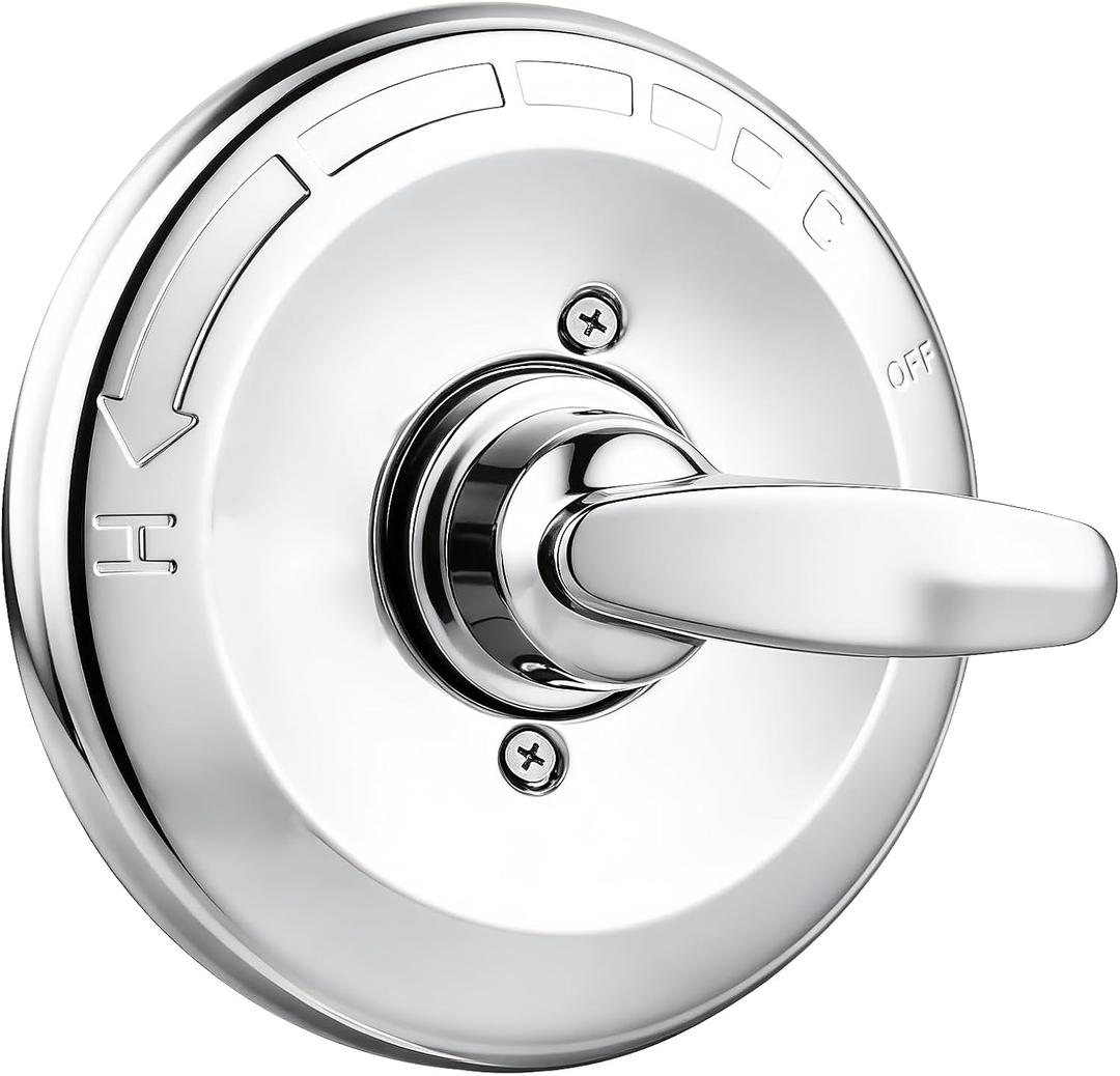 Replacement for Delta 13/14 Series Shower Trim Kit, Shower Cover Plate with Handle (Valve& Catridge Not Inclued) (1, Chrome)