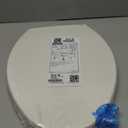 KOHLER 20111-0 Brevia, Slow Close Toilet Seat, Round Toilet Seat, Grip-Tight Bumpers Quick-Attach Hardware, White