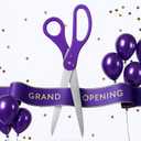 25 Inch Giant Purple Scissors - Large Grand Opening Scissors for Ribbon Cutting Ceremony Oversized Shears for Business Openings Inaugurations and Special Events