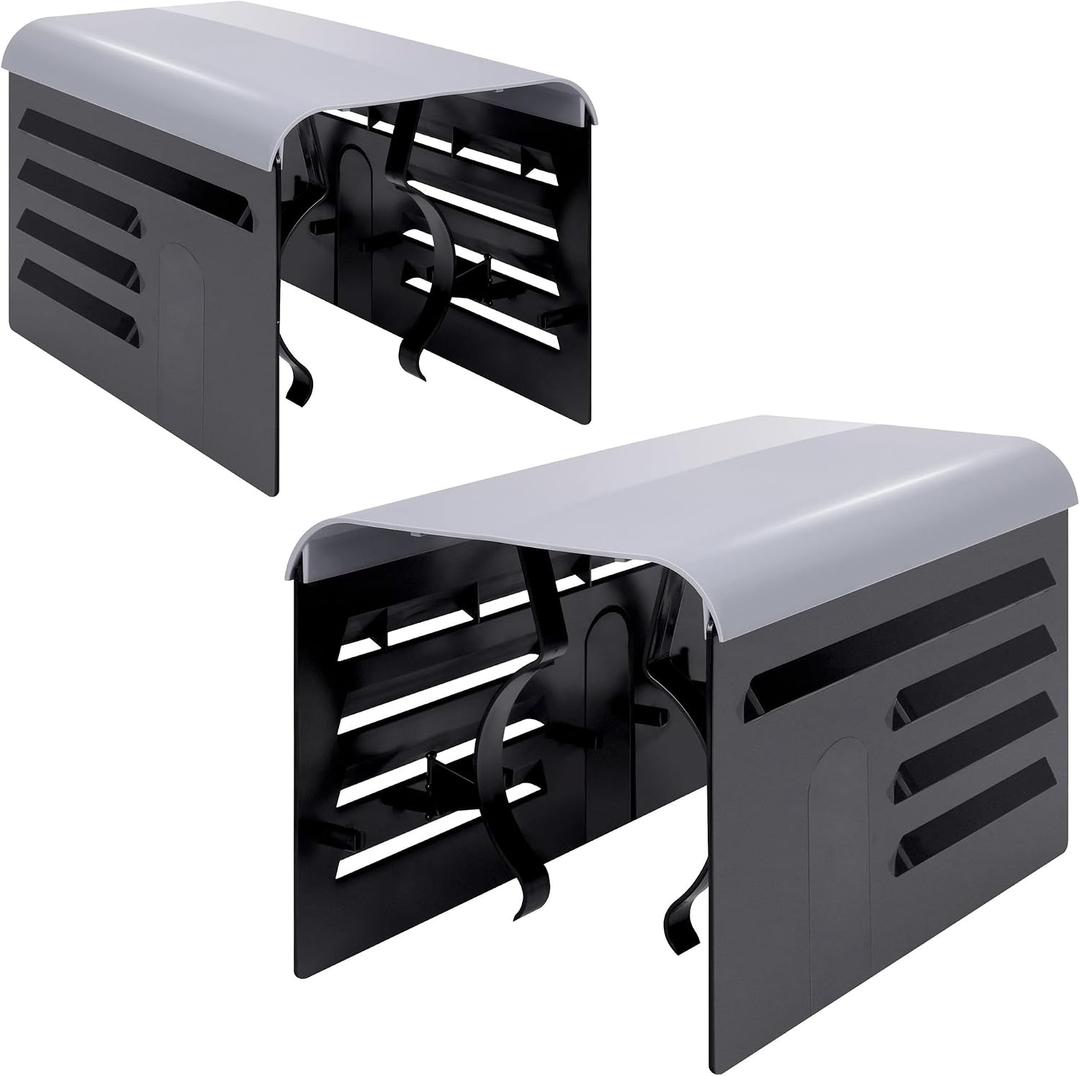 RunNico 2 Pack Pool Pump Covers for Outside Units - ABS Adjustable Pool Pump Motor Cover - Swimming Pool Motor Cover for Above Ground Protection