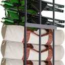 Camping Chair Rack for Garage Storage, Metal Camping Chair Storage Wall Mount Beach Chair Umbrella Storage Holder with 4 Hooks for Garage Organizer