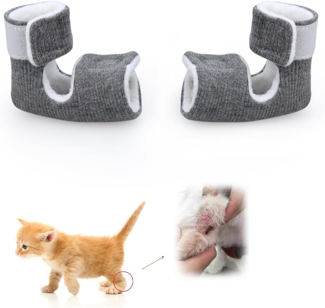 1 Pair Cat Hock Socks for Kitten Sore Hocks Ankle Protective for Cats Recovery and Relief Wound Pain