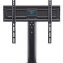 PERLESMITH Universal Swivel TV Stand for 24-60 inch TVs up to 99 lbs, 12 Height Adjustable Table Top TV Stand, TV Base Stand with Tempered Glass Base, Max VESA 400x400mm, PSTVS33