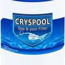 Cryspool 08020 Filter Compatible with Watkins 31114, Hot Spot Spa Filter, C-8465, FC-3960, 71827, 71828, Watkins 65 Sq. Ft Spa Filter Cartridge, 1 Pack