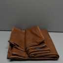 Faux Leather Throw Pillow Covers, 18 x 18 inch Set of 2 Thick Cognac Brown Modern Solid Decorative Square Bedroom Living Room Cushion Cases for Couch Bed Sofa
