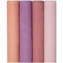Momcozy Muslin Swaddle Blankets, 4-Pack Breathable and Skin-Friendly Receiving Blankets, Swaddle Blanket Shower Gifts & Baby Registry Essentials, Large 47"x47", Muted Purples