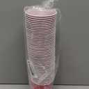 [50 Pcs] Pink Disposable Plastic Drinking Cups - 12 OZ Party Cups Bulk for Bachelorette, Two Pink Birthday Party Decorations