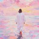 Tiwabb Jesus Diamond Art Kits for Adults,Pink Wall Art Religious Christian Diamond Painting Kits for Adults,5D Full Drill DIY Diamond Dot Gem Art Kit Wall Home Decor Arts Craft 12X16 inch