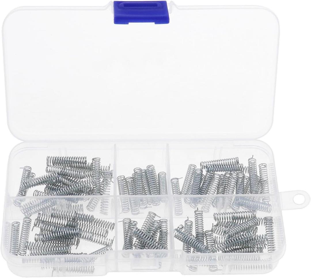 100PCS Car Remote Flip Key Blade Axis Lock Spring Stainless Steel 20mm Length 4mm Diameter 3mm Inner Diameter Key Blade Replacement Parts