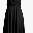 72styles Knee Length Short Infinity Dresses for Bridesmaids Convertible Dresses Transformer Multiway Twist Wrap Midi Dresses M