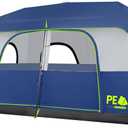 PEAK OUTDOORS Instant Tent 8 Person Tents for Camping, 60 Second Easy Setup Portable Camping Cabin Tent with Rainfly, Waterproof Pop Up Tents for Family Camping & Hiking with Expandable Carry Bag