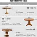 Obstal Fitted Round Table Cloth, Reversible Waterproof Stain Resistant Elastic Stretch Tablecloth, Wipe Clean Table Cover for Outdoor/Indoor Use, Fits Round Tables up to 40" - 44" Diameter, Champgane