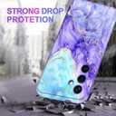 Casetego for Galaxy S25 Case,Compatible with MagSafe,[Military Grade Drop Test] Full Body Protection Slim Shockproof Rugged Marble Women Case for Samsung Galaxy S25 6.2 inch,Cobalt Violet
