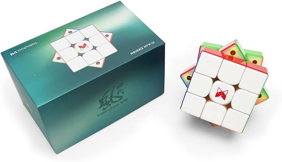 QY X Man Tornado V4 M 2024 Magnetic Speed Cube 3x3 StickerlessFlagship Version