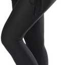 Pinup Fashion Skirted Swim Pants - Women Swimming Capris Leggings Swimwear High Waisted UV Swim Tights M (Black)