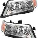 Pair of Headlight Assembly AC2518106 AC2519106 Replacement for 2004-2005 Acura TSX Base Sedan 4-Door Driver and Passenger Side