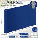 2 Pcs 3 Ring 11 X 17 Inch View Binders 1.5 Inch Rings, Blue