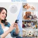 Security Camera Smoke Detector Hidden Camera 1080P WiFi Indoor Cam with Night Vision Motion Detection Real-Time Spy Camera for Home Office Safety