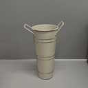 Notakia Galvanized Metal Vases Farmhouse French Flower Bucket Vases for Cut Flowers for Home Decor and Wedding Table Centerpiece Decorations (Beige Set of 8)