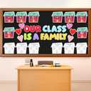 TaoBary 168  Pcs Bulletin Board Decor for Classroom Our Class Is a Family Picture Frame Bulletin Board Set for Classroom Decoration Teachers Chalkboard School Home Door Decor