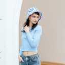 Crochet Bucket Hat for Women Knit Handmade Foldable Floppy Beach Hat Fashion Cute Comfy and Casual