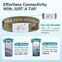 6 x Bible Verse Bracelets with NFC, Christian Wearable Daily Bible Verse Bracelet Daily Devotional Bracelet Scripture Bracelets Religious HalloweenChristmas Gifts for Men Women Teens (Brown)