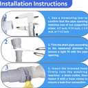 10ft Washing Machine Drain Hose Extension Kit - Universal for Washer, Dishwasher & Dehumidifier, 7-Piece Set with U-Bracket, 4 Clamps & Adapter