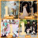 4ft Marquee for Numbers 1, Multifunctional Plastic Marquee for Numbers 4 Feet Tall, Mosaic Numbers for Balloons, Light up Numbers for Party Decorations, Birthday, Anniversary Party Decor